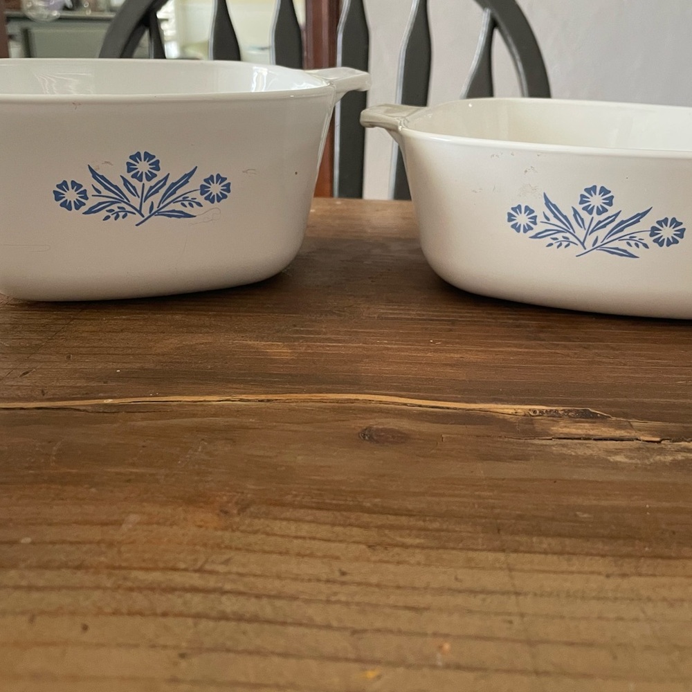 Corning Ware casserole 5 dishes featuring the iconic "Blue Cornflower" pattern - Picture 5 of 5